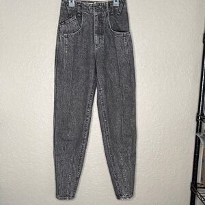 Vintage 1980’s acid washed tapered leg seamed Jeans